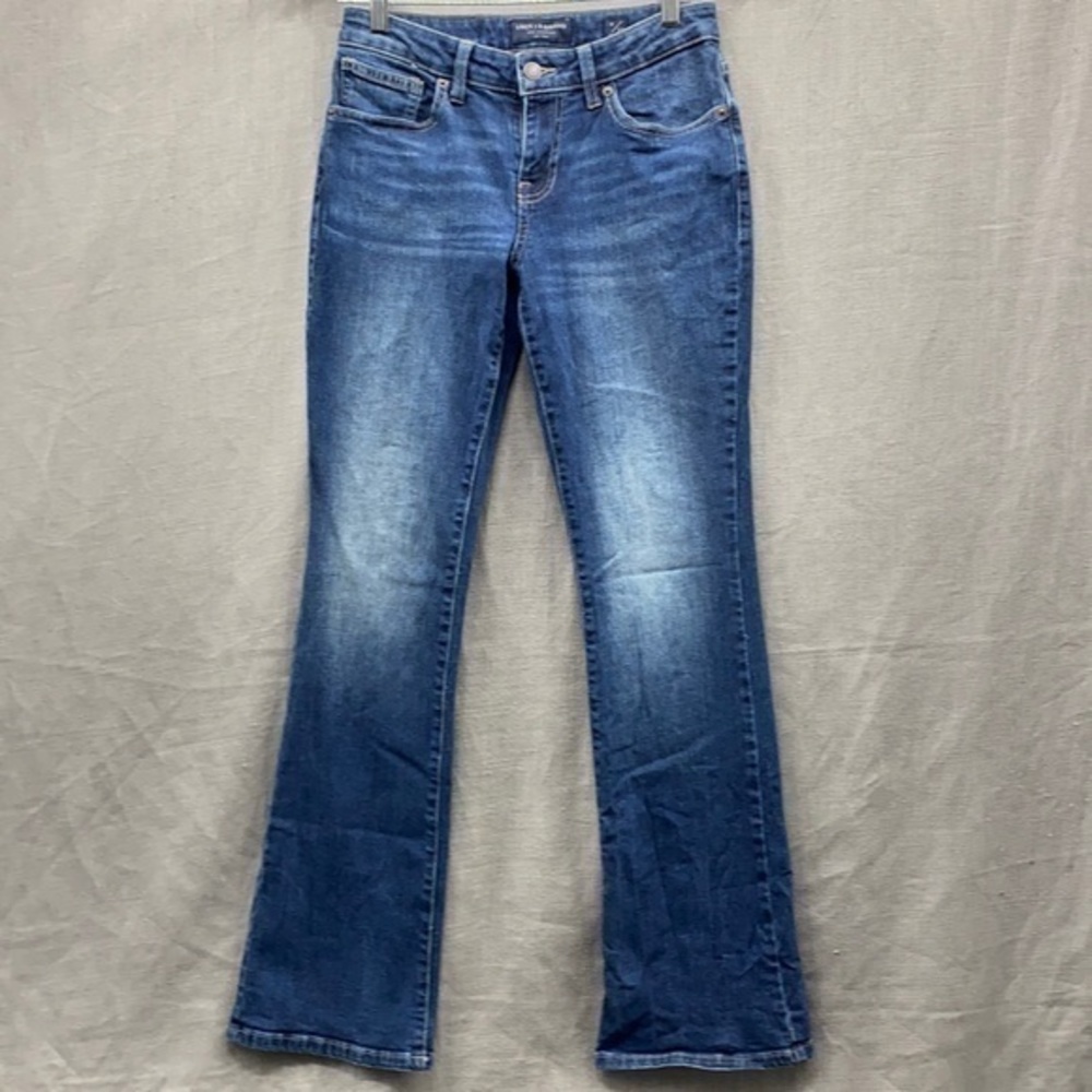 Women’s Lucky Brand Low Rise Boot Lolita Medium Wash Stretch Blue Denim …